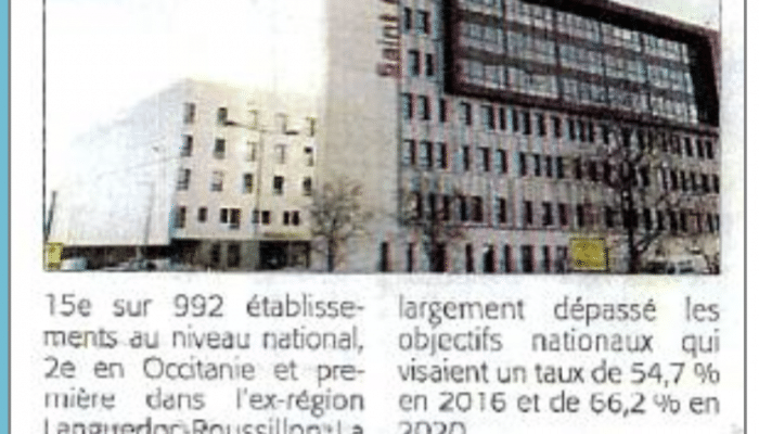 Clinique Saint ROCH au 15ème rang du classement National